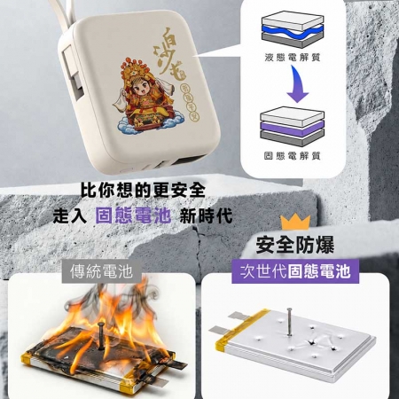 【好買點數放大】Polybatt 白沙屯媽祖聯名款 台灣製造 10000mAh 防爆固態行動電源 H20
