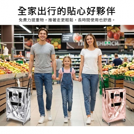 HANLIN-BAGS 小號折疊登機包 滾輪 購物袋 旅行袋  靜音輪 浩遊天下 拖拉包 肯定好裝 可背可提 機車族採購首選