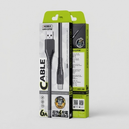 MOBIA 摩比亞 公司貨 極速6A快速充電線 WDC-188 傳輸線 USB to Type-C 快充線
