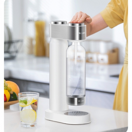【Philips 飛利浦】氣泡水機 ADD4902 白色（內含主機＋水瓶x2＋鋼瓶x2）
