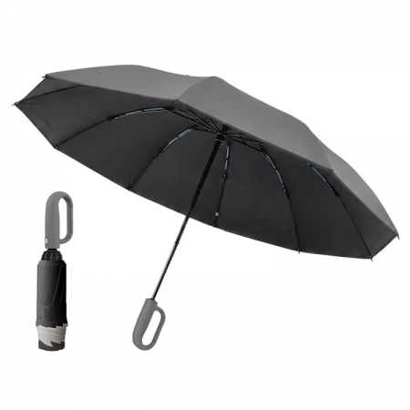 【好買點數放大】FJ 反向環扣全自動黑膠UPF50＋抗UV防曬晴雨傘UV2 （反向收傘 雨水不落地）