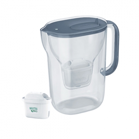 【德國BRITA】純淨濾水壺XL（石灰藍）＋MXPRO去水垢濾芯2入 （共1壺3芯）