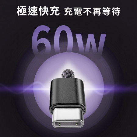 aibo Type-C to Type-C 60W編織快充線（1M）