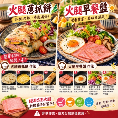 【赤豪家庭私廚】早安大火腿（120g±10％/包5片裝）