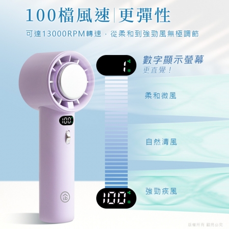 【好買點數放大】aibo 半導體冰敷 100檔調速 手持/桌立 USB充電風扇