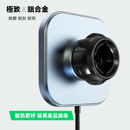 【好買點數放大】POLYBATT Qi2快充 15W無線磁吸鋁合金車架（蘋果、安卓通用款）