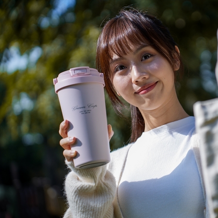 GREEN CUP 芊杯304不鏽鋼陶瓷手提直吸飲兩用保溫杯-700ml-2支