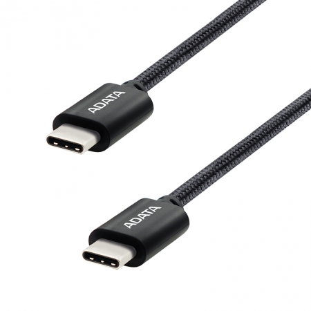 ADATA 威剛 USB-C to USB-C 2M 充電線 傳輸線 支援PD/QC快充 黑色（AD-C2C-2M-K）