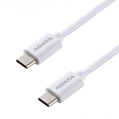 ADATA 威剛 USB-C to USB-C 2M 充電線 傳輸線 支援PD/QC快充 白色（AD-C2C-2M-W）