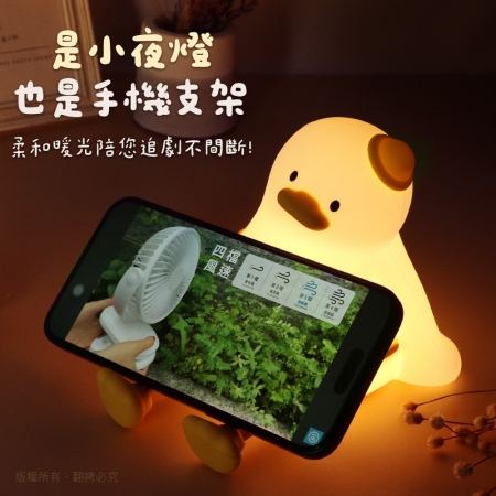 療癒系 郊遊鴨 充電拍拍小夜燈（三段光/定時）