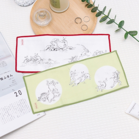 京都鏡面擦拭布-鳥獸戲畫-追猿