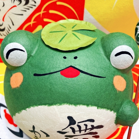 【龍虎堂】京都手作和紙擺飾-平安回家青蛙 限時85折/售價已是折扣價