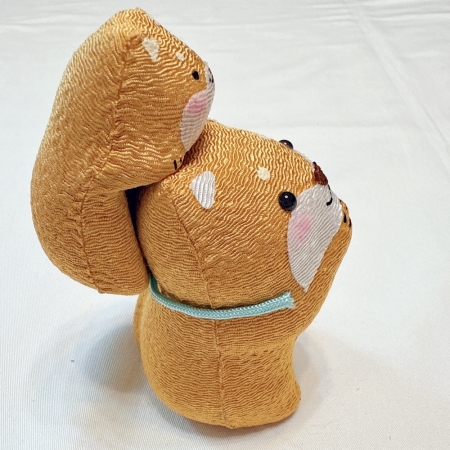 【龍虎堂】京都手作縮緬擺飾-親子柴犬 限時85折/售價已是折扣價