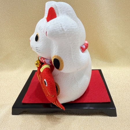 【龍虎堂】京都手作縮緬擺飾-招財貓鯛魚 限時85折/售價已是折扣價