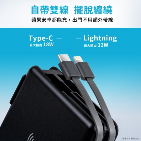 aibo 多合一 PD快充無線充行動電源 附專屬透明收納盒