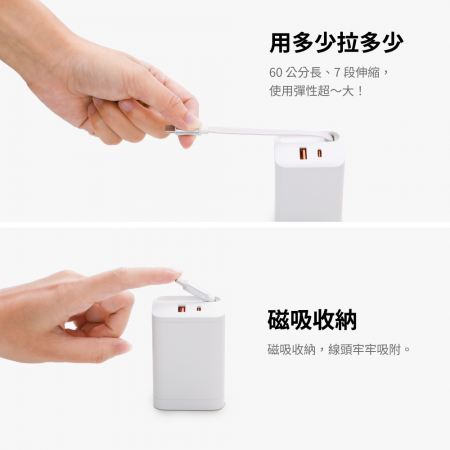 『UNIPAPA』有序收線快充頭 67W 