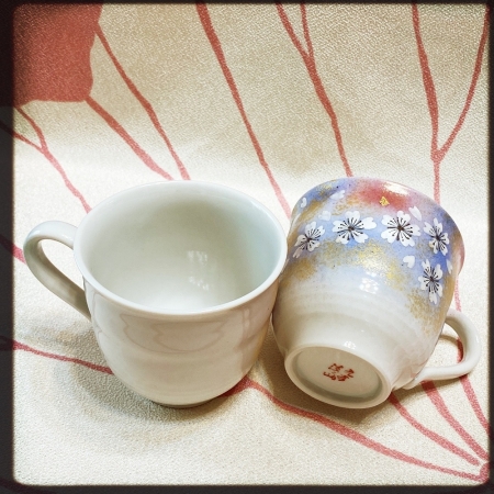 【九谷燒】馬克杯對杯-花之舞  限時77折/售價已是折扣價