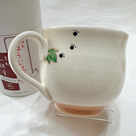【京燒】手作立體馬克杯-牡丹貓