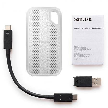SanDisk 4TB Extreme V2 SSDE61 USB-C 行動固態硬碟 SSD 外接硬碟 白（SD-SSDE61-W-4TB）