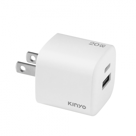 KINYO 氮化鎵雙孔PD充電器20W PDCB-120 超值2入組