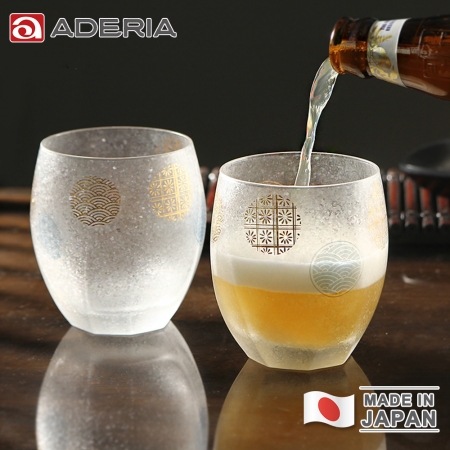 【ADERIA】日本製 吉祥丸紋茶杯/水杯對杯組345ml