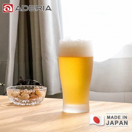 【ADERIA】日本製冰晶系列薄口啤酒杯365ml-3入組