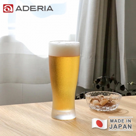 【ADERIA】日本製冰晶系列薄口啤酒杯410ml-3入組