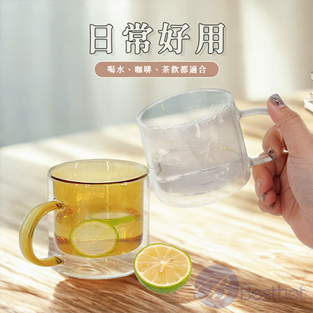 【Besthot】多用途雙層玻璃杯 咖啡杯 玻璃杯
