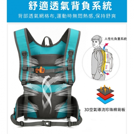 【好背客howback】戶外運動輕量防潑水雙肩包/登山大容量透氣減壓後背包