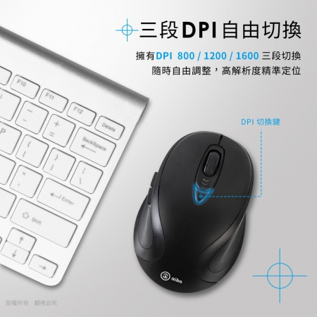 【好買點數放大】aibo 無線2.4G 六鍵式 靜音滑鼠