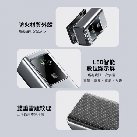 MCK 台灣製造 10000mAh 35W數顯快充行動電源（數顯電壓、電流、瓦數）
