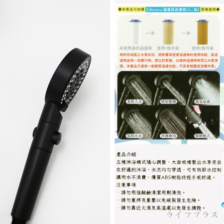 工業風大面板蓮蓬頭x1＋水管-200cmx1