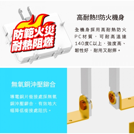 Tyson太順電業 TS-004A 2P可轉向4座分接式插座-2入