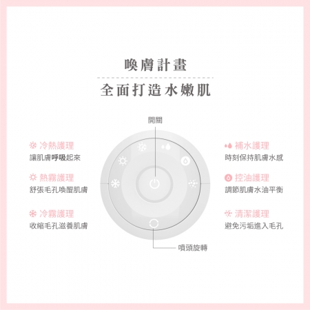【好買點數放大】FUGU Beauty 360度冷熱香氛蒸臉機  贈LED美肌化妝鏡（優惠組）