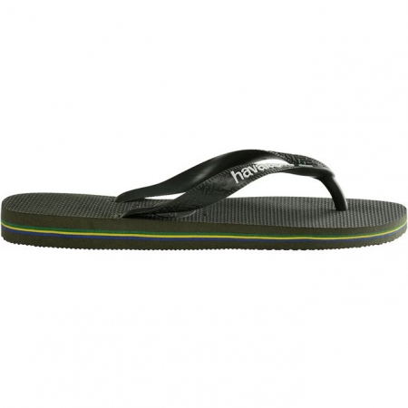 【哈瓦士havaianas】 巴西人字拖  男款 Brasil logo/墨綠夾心