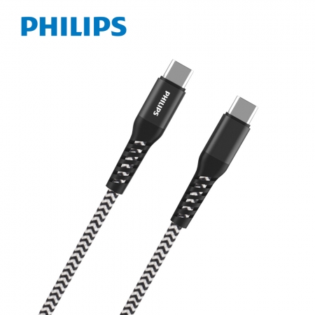 【PHILIPS 飛利浦】FunCube BAR AC自帶Type-C線行動電源＋C to C 100W快充線200cm