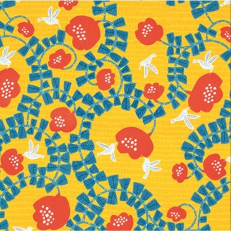 京都風呂敷包巾-katakata 二巾-蜂鳥（黃/綠）（限時85折/售價已是折扣價）