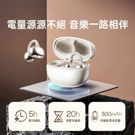 PowerRider 時尚珠光 OWS 耳夾式藍牙耳機 EW65