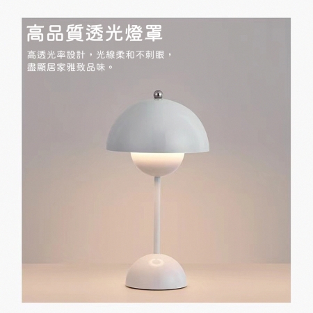 【好拾選物】北歐花苞充電台燈 奶油風少女床頭燈 裝飾燈 小夜燈-4色