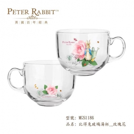 【PETER RABBIT 比得兔】玻璃湯杯 - 6 款可選 （ 正版授權 ）