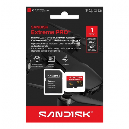 SanDisk Extreme PRO 1TB microSD U3 V30 5K 高速 記憶卡（SD-SQXCJ-1TB）