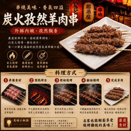 【約克街肉舖】孜然羊肉串（40g±10%/串_3串/包）