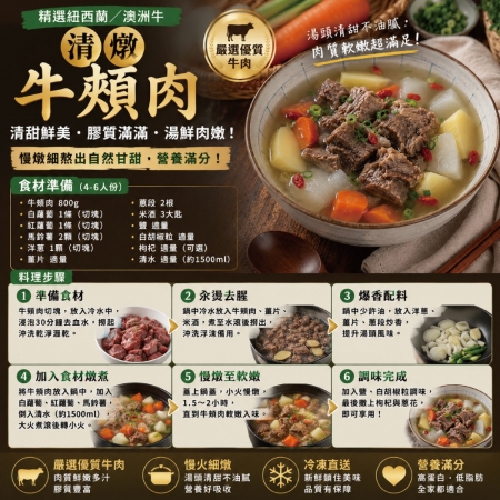 【約克街肉鋪】澳洲頂級老饕牛頰肉（500g±10%/包） 