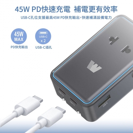 Wephone 輕薄型 PD45W 出國旅遊轉接頭（歐規/英規/澳規）