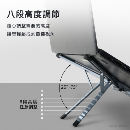 aibo 磁吸四合一 多功能鋁合金折疊支架（筆電/平板/手機/自拍棒）