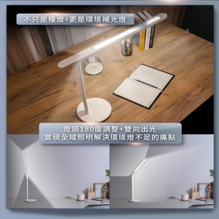 PHILIPS 飛利浦 66239 品昊 LED護眼檯燈 PD049 全域型照明 三段調光 無藍光危害 桌燈 檯燈