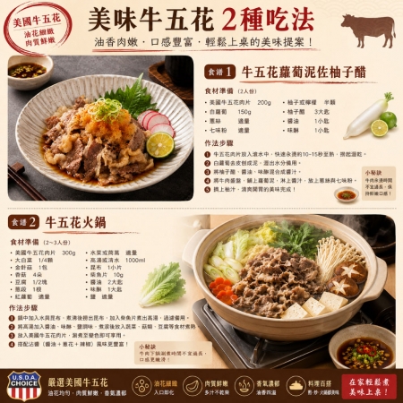 【豪鮮牛肉】美國凝脂厚切雪花牛肉片（200g±10%/包）