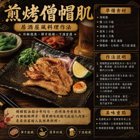 【約克街肉鋪】手工精修僧帽肌雪花豬肉片（200g±10%/盒）