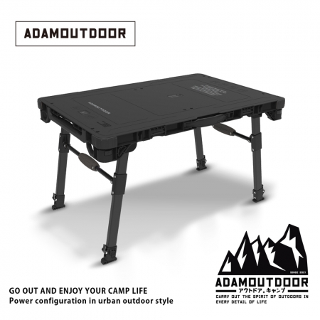 ADAMOUTDOOR｜ 二合一瞬移多功能變形桌（平板車 手推車 露營桌 搬運拉車 露營車）