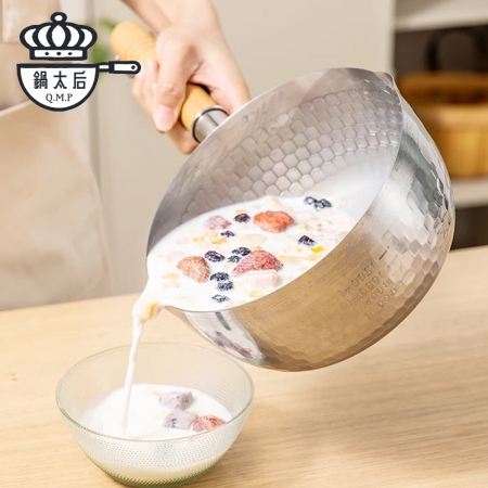 【鍋太后】日式304不鏽鋼雪平鍋/泡麵鍋 附蓋 22cm